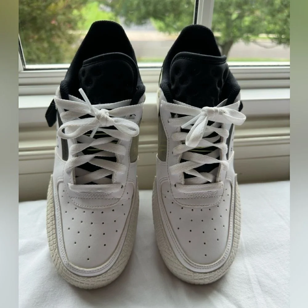 NIKE Air Force 1‎ Type White Black Volt Women/Unisex/Big Kid/Men NWOB Size 8